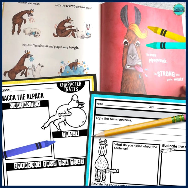 MACCA THE ALPACA activities, worksheets & lesson plan ideas