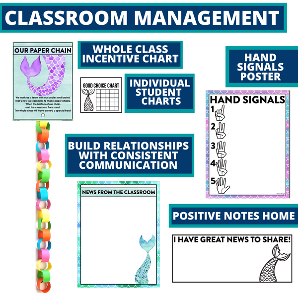 Mermaid Classroom Theme Decor Bundle