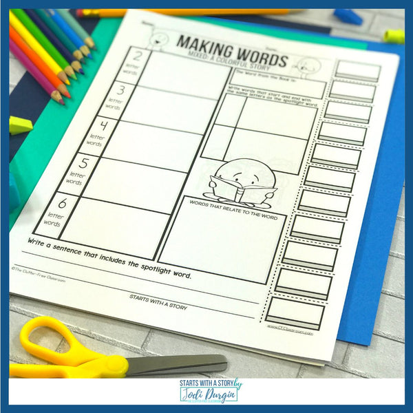 Mixed a Colorful Story activities and lesson plan ideas