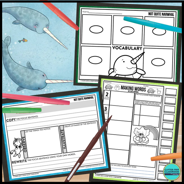 NOT QUITE NARWHAL activities and lesson plan ideas