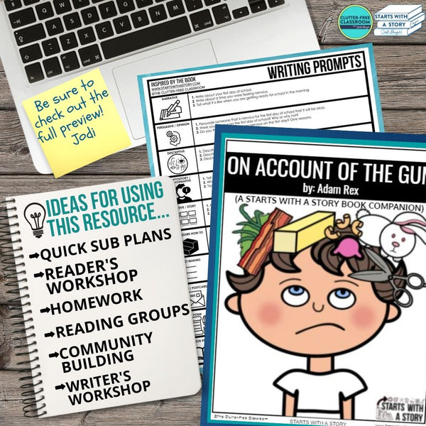 ON ACCOUNT OF THE GUM activities, worksheets & lesson plan ideas