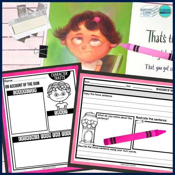 ON ACCOUNT OF THE GUM activities, worksheets & lesson plan ideas