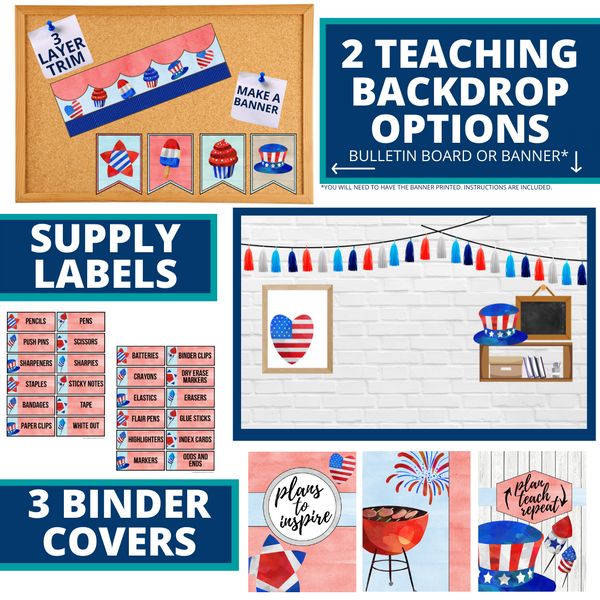 Patriotic Classroom Theme Decor Bundle
