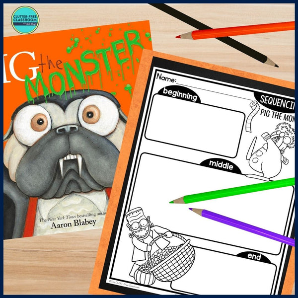 PIG THE MONSTER activities and lesson plan ideas