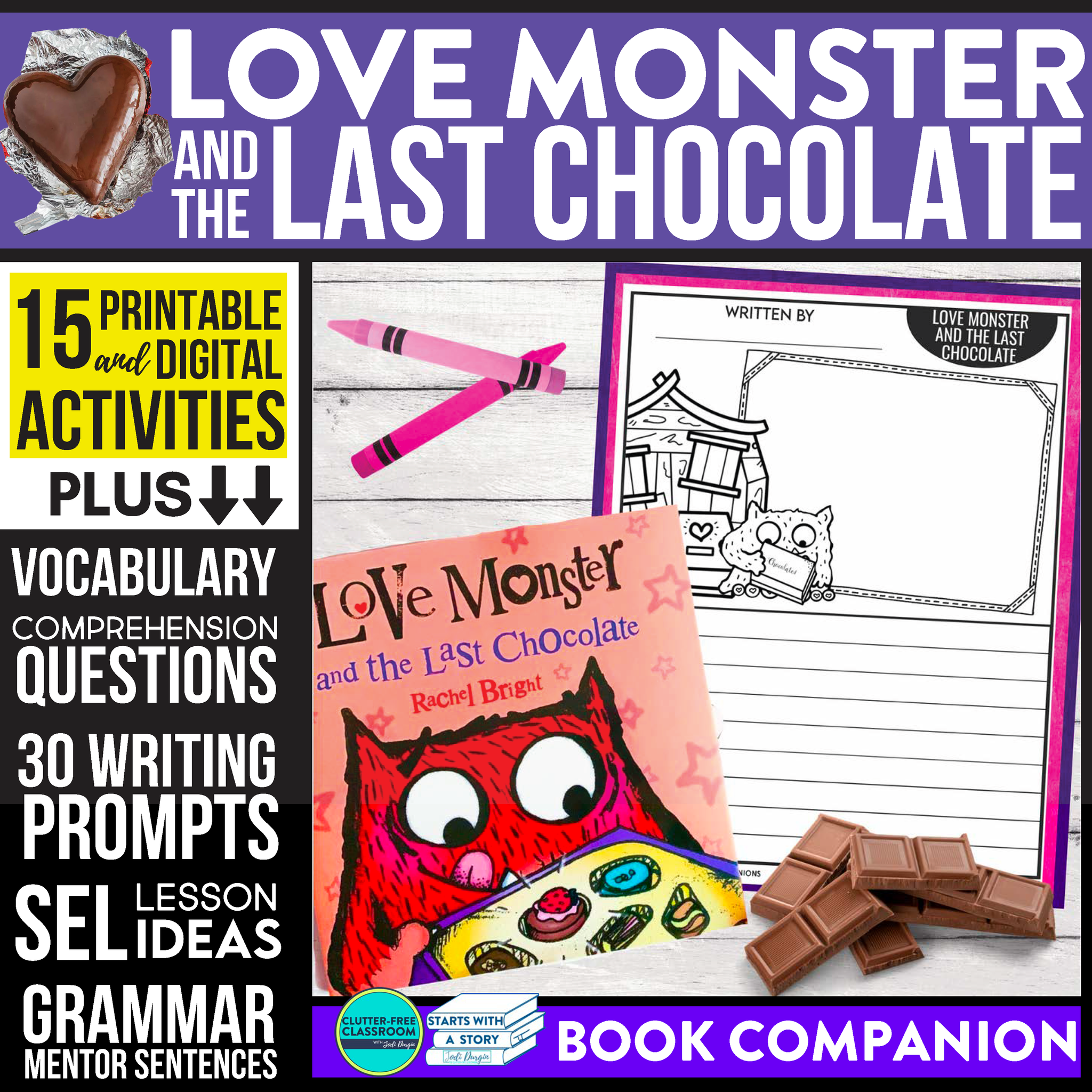 LOVE MONSTER AND THE LAST CHOCOLATE activities and lesson plan ideas