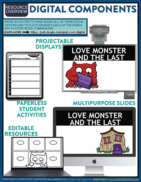 LOVE MONSTER AND THE LAST CHOCOLATE activities and lesson plan ideas