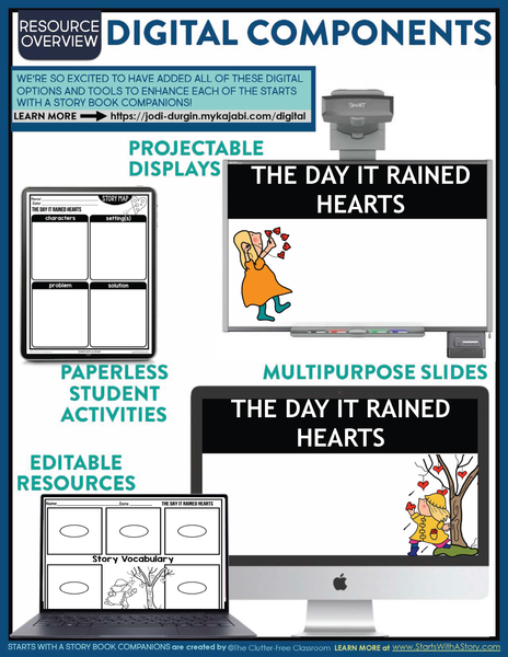 THE DAY IT RAINED HEARTS activities and lesson plan ideas