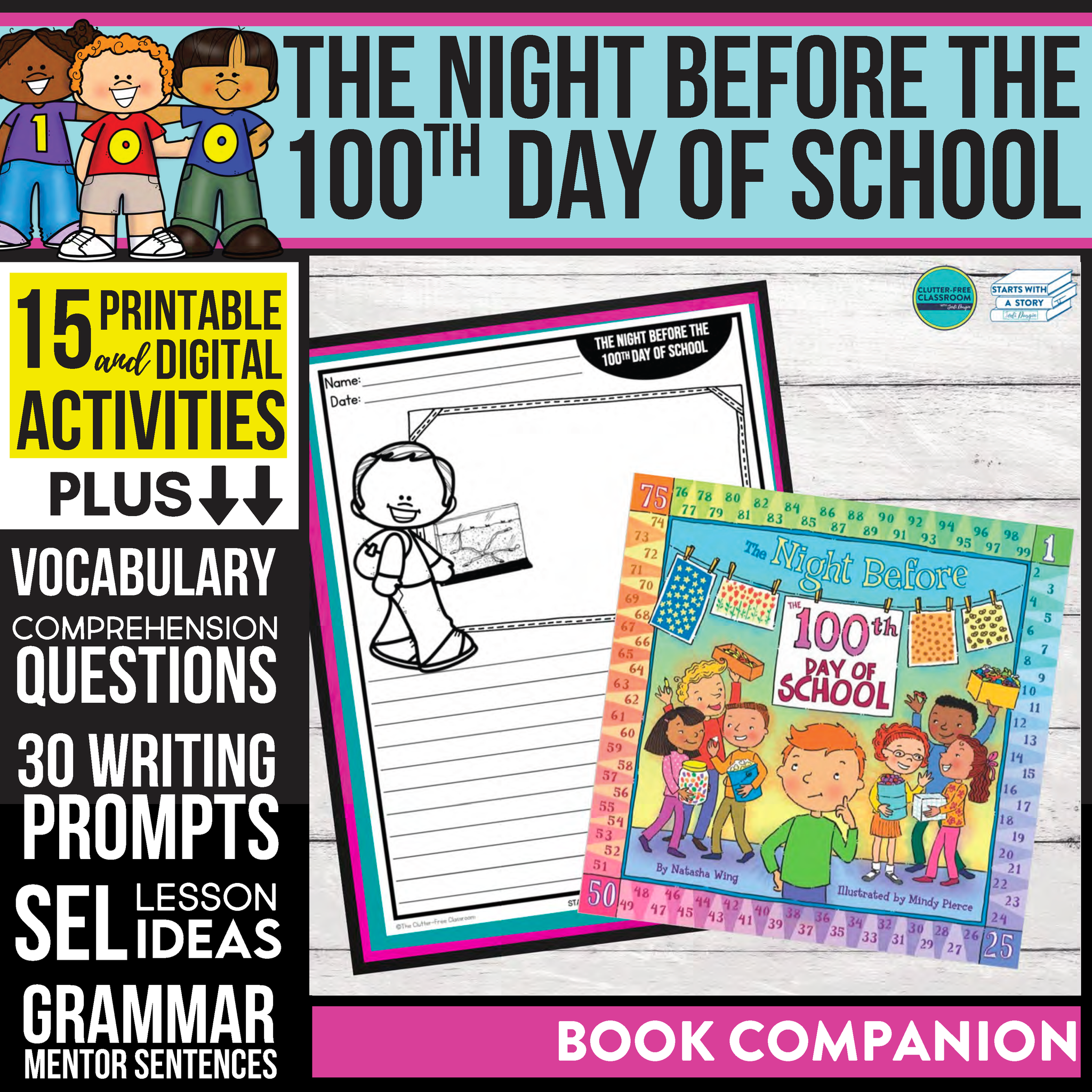 THE NIGHT BEFORE THE 100th DAY OF SCHOOL activities and lesson plan ideas