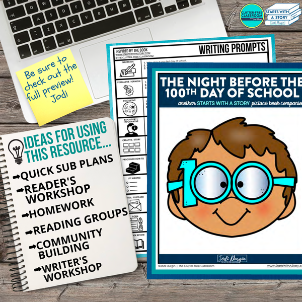 THE NIGHT BEFORE THE 100TH DAY OF SCHOOL activities and lesson plan ideas
