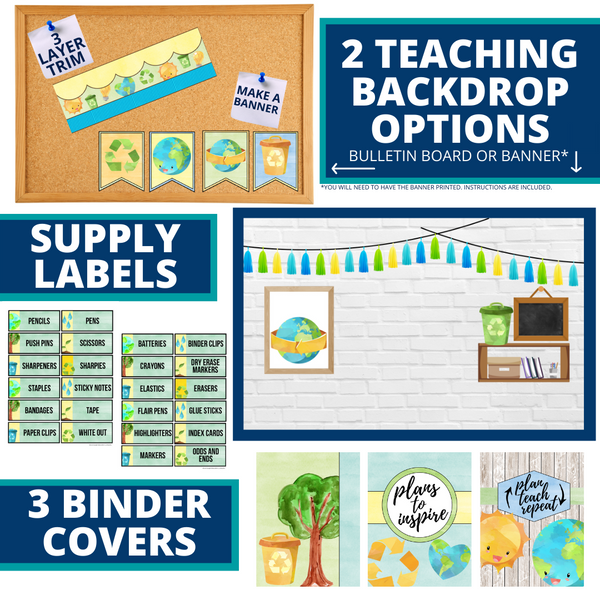 Recycling Classroom Theme Decor Bundle