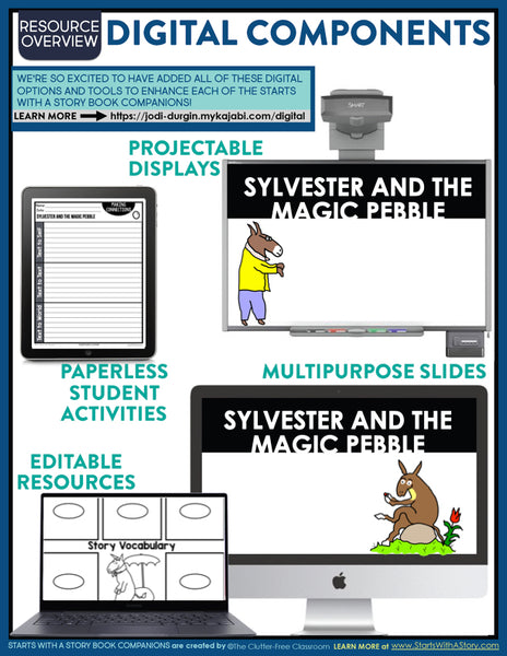SYLVESTER AND THE MAGIC PEBBLE activities, worksheets & lesson plan ideas