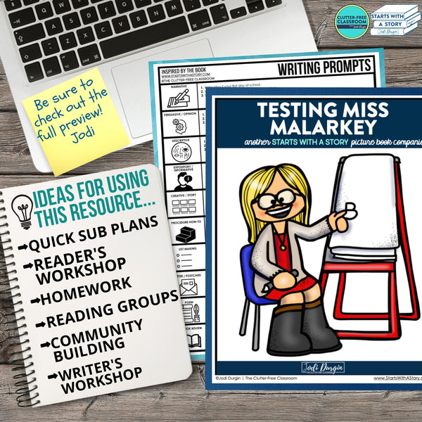 TESTING MISS MALARKEY activities and lesson plan ideas