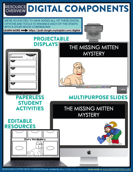 THE MISSING MITTEN MYSTERY activities, worksheets & lesson plan ideas