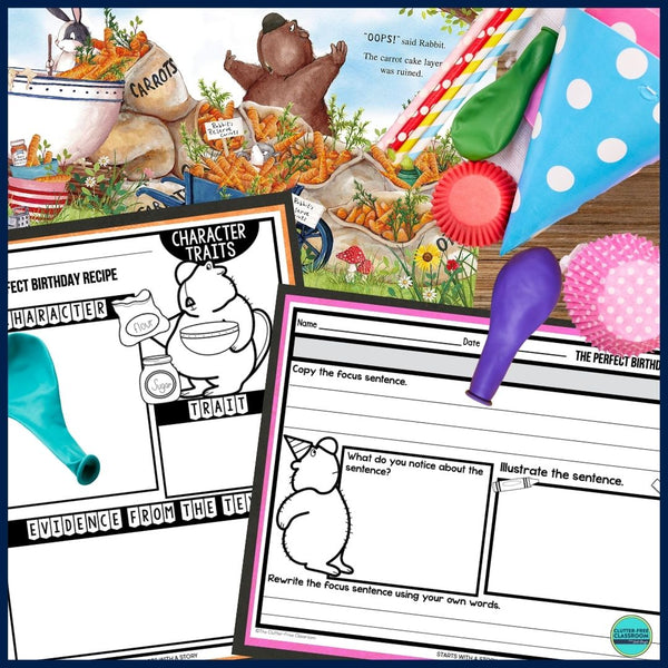 THE PERFECT BIRTHDAY RECIPE activities, worksheets & lesson plan ideas