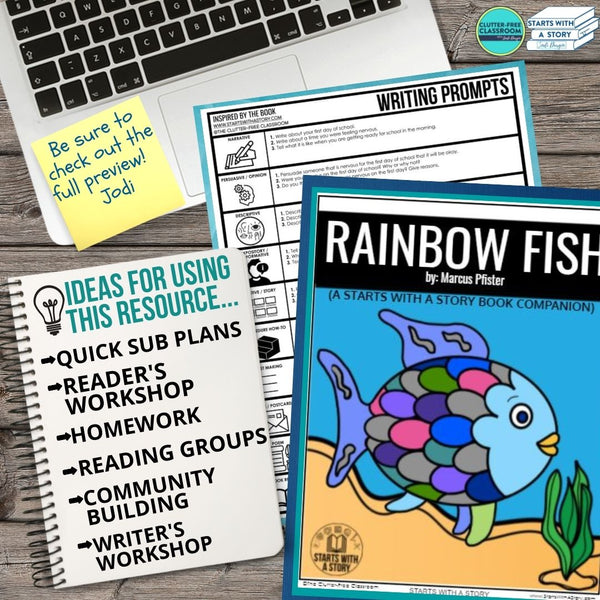 RAINBOW FISH activities, worksheets & lesson plan ideas