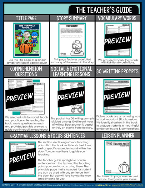 The Runaway Pumpkin activities and lesson plan ideas