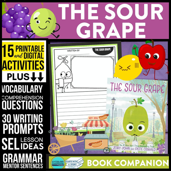 THE SOUR GRAPE activities and lesson plan ideas