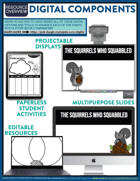 THE SQUIRRELS WHO SQUABBLED activities, worksheets & lesson plan ideas