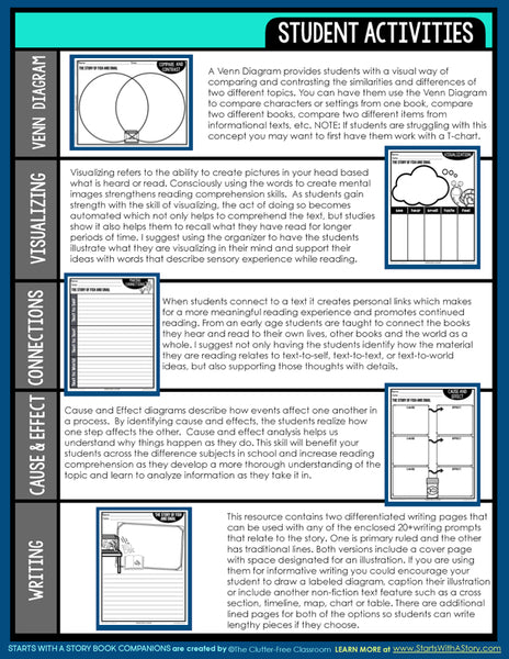 THE STORY OF FISH AND SNAIL activities, worksheets & lesson plan ideas