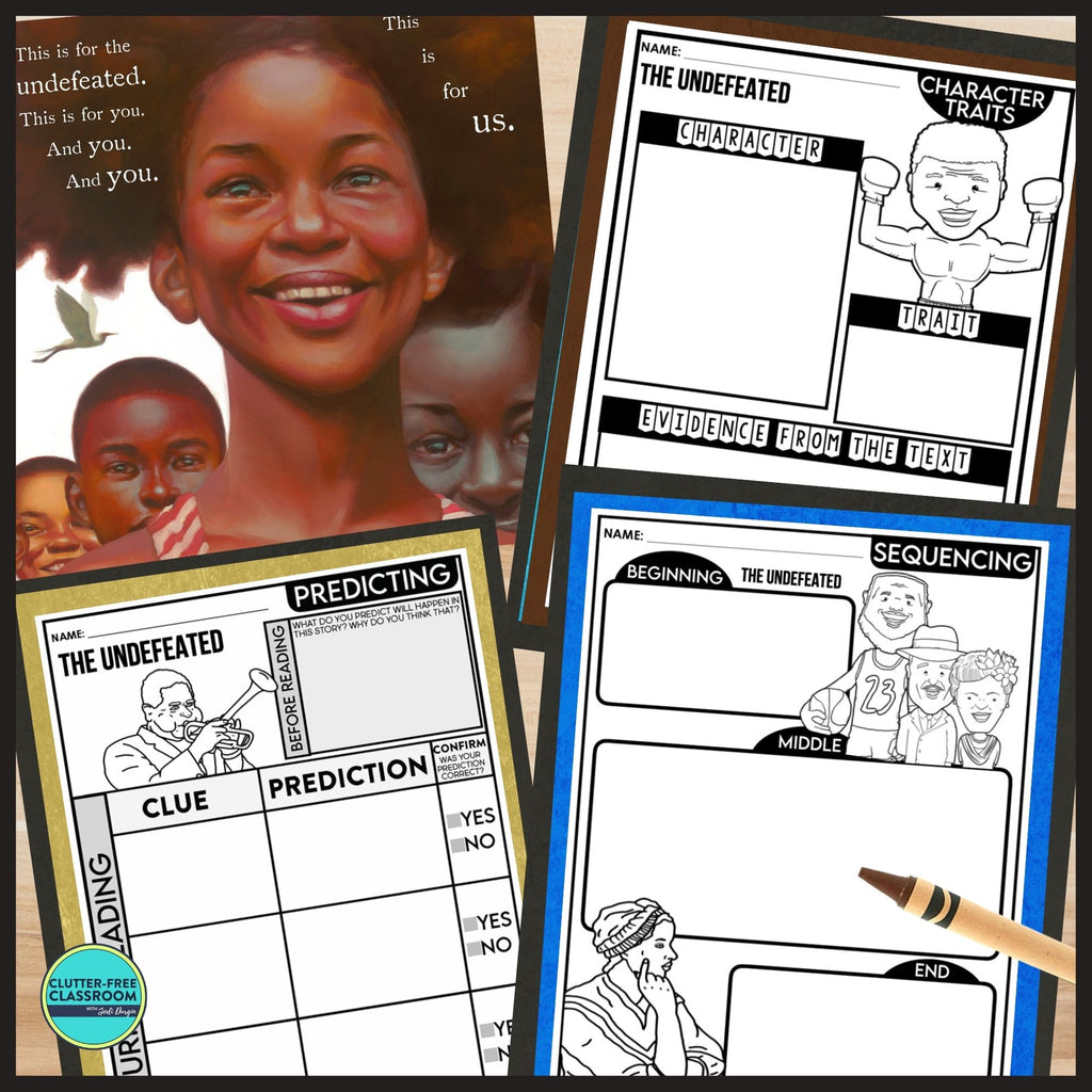 THE UNDEFEATED activities and lesson plan ideas â Clutter Free Classroom Store
