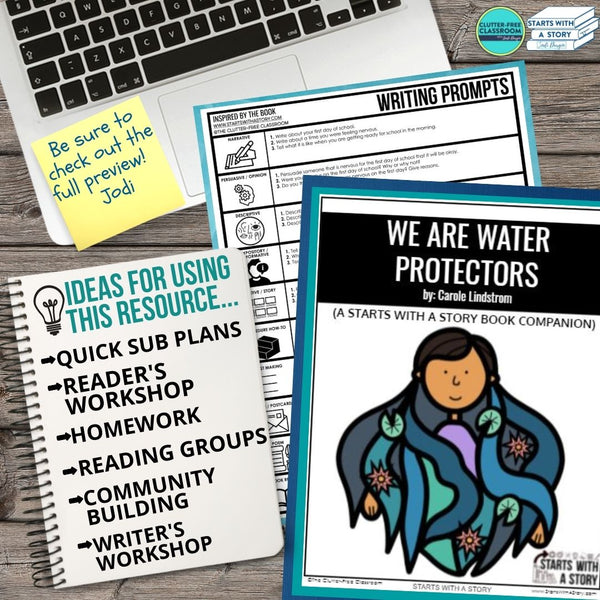 WE ARE WATER PROTECTORS activities, worksheets & lesson plan ideas