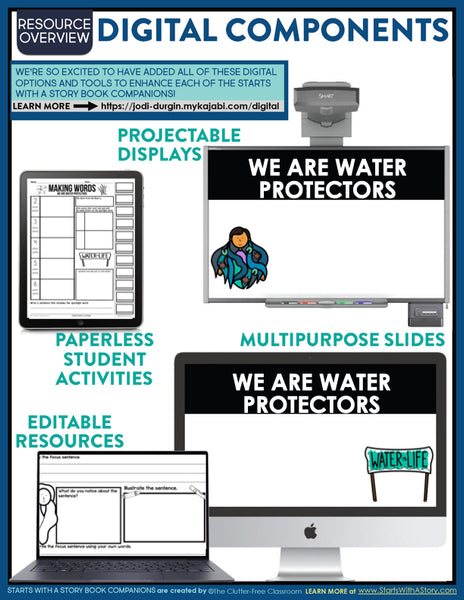 WE ARE WATER PROTECTORS activities, worksheets & lesson plan ideas