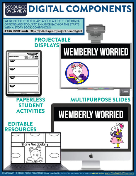 Wemberly Worried activities and lesson plan ideas